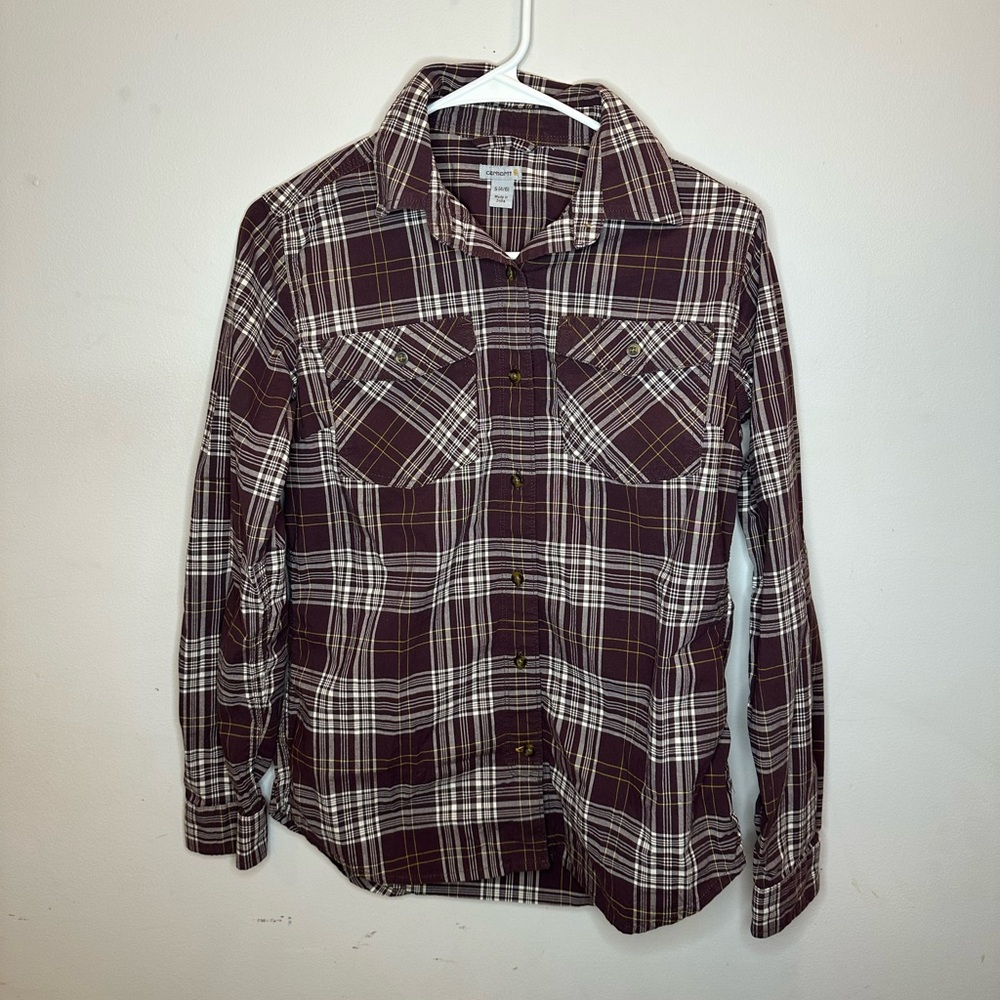 Carhartt Womens Grape Plaid Shirt